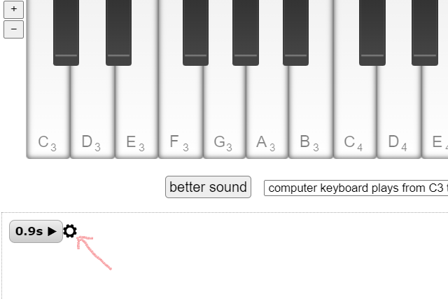 C major scale on Virtual Piano 